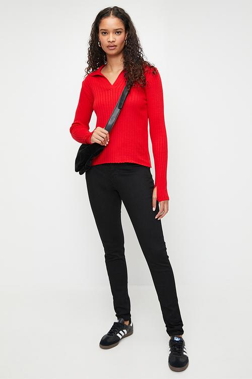 Curvy High-Rise Super Skinny Jeans - Black Saturation