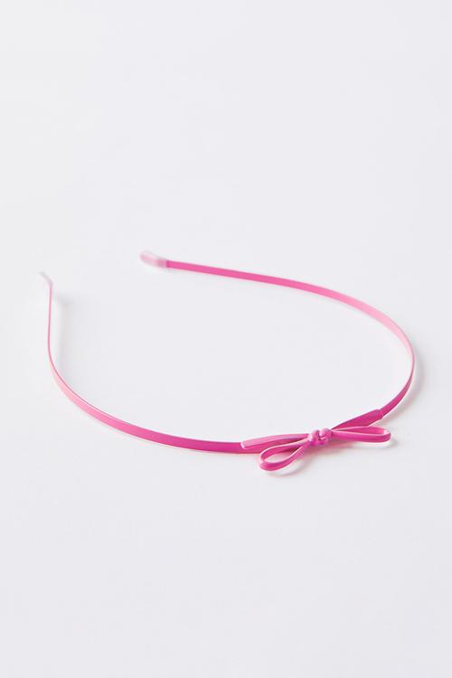Luxe headband - fairy pink/metal bow