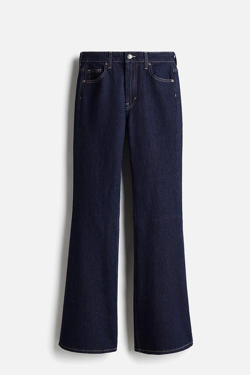 Flared high jeans - dark denim blue
