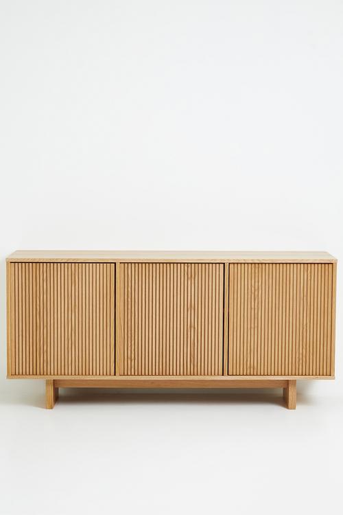 Groove sideboard 3 door - Oak Veneer