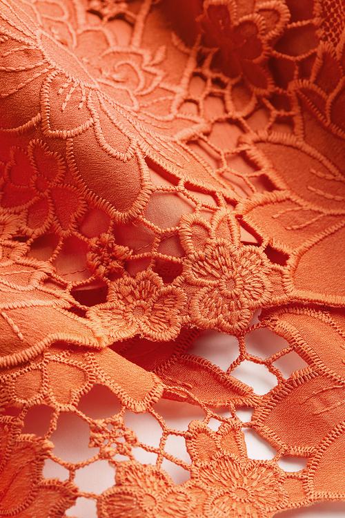 Broderie anglaise skirt - apricot