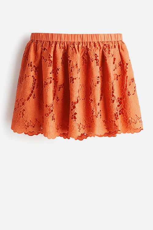 Broderie anglaise skirt - apricot