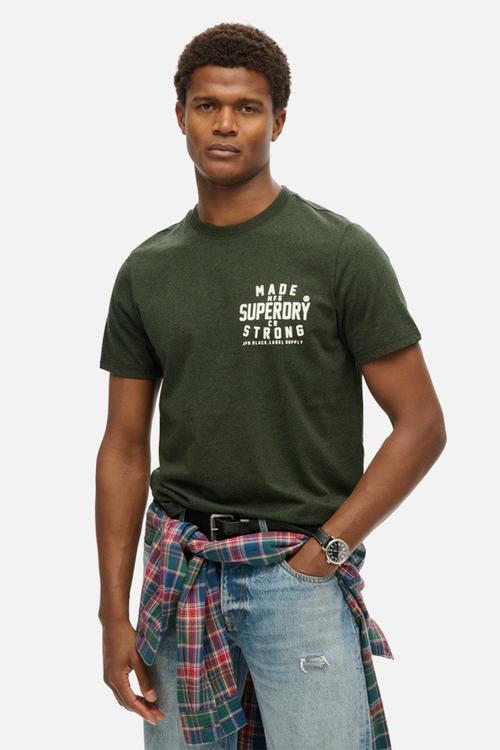 Machined Goods Workwear tee - Dark Olive Marl