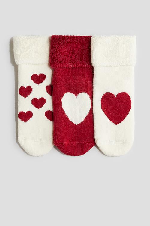 3-pack terry socks - white
