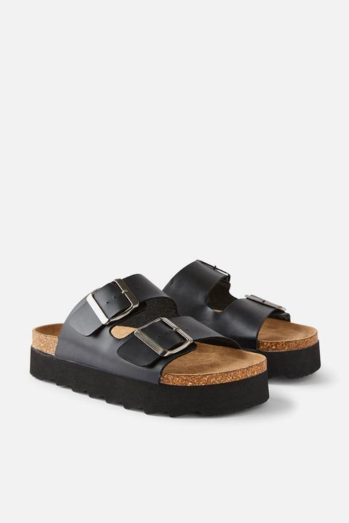 Rex flatform buckle slide - black smooth