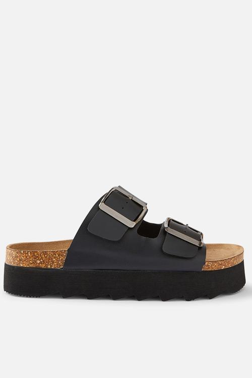 Rex flatform buckle slide - black smooth