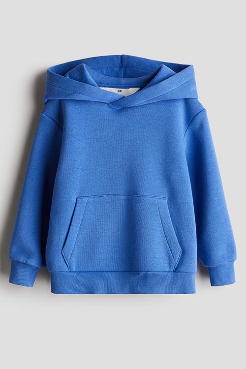 Brushed-inside hoodie - bright blue