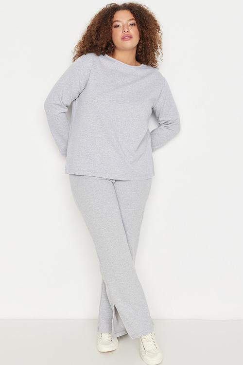 Pajamas with slits - gray
