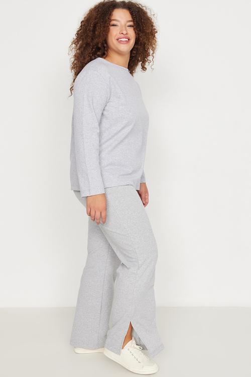 Pajamas with slits - gray