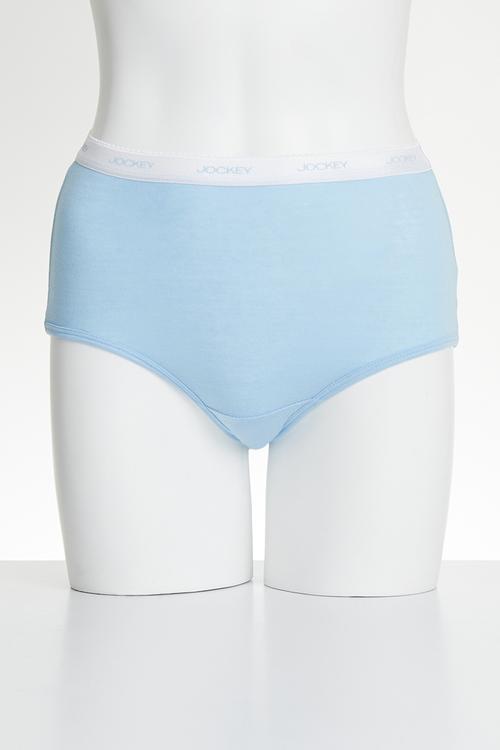 3 Pack Plain Full Brief - blue/pink/taupe