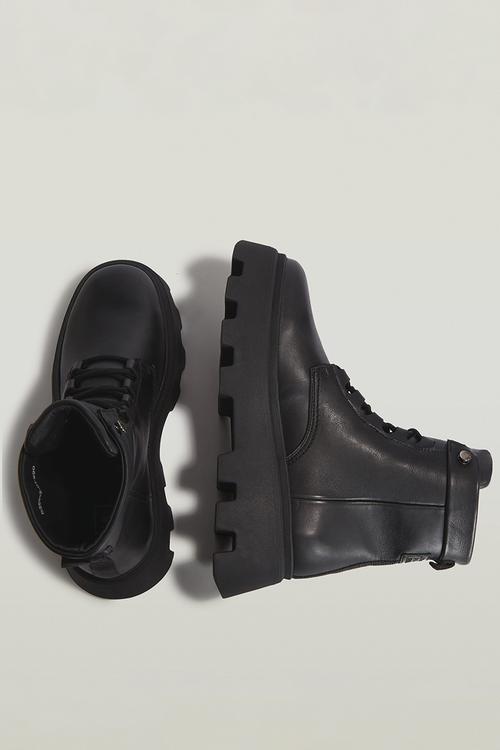 Kate ll lace-up mid w boot - black