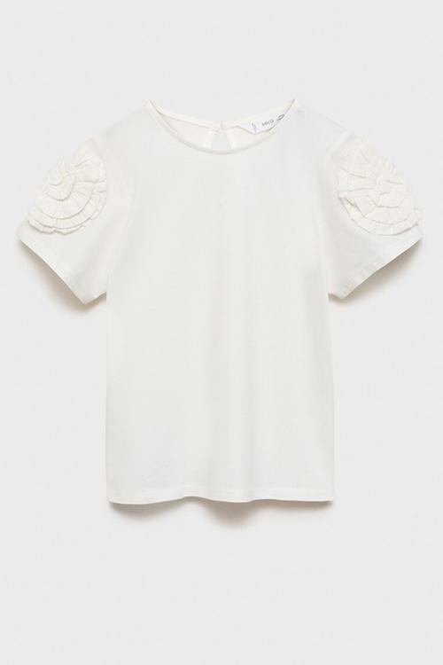 T-shirt rose - white