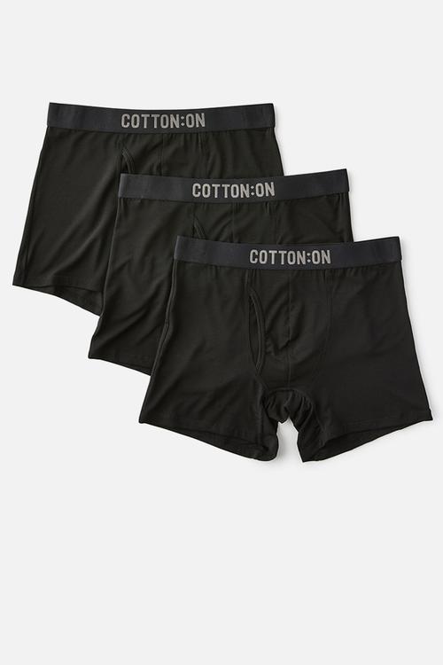 3 Pack Mens Bamboo Trunks - Black