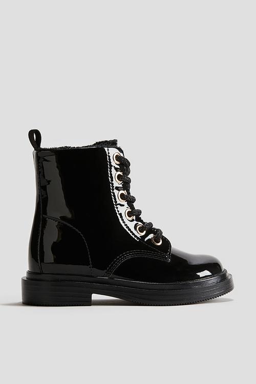 Lace-up boots - black