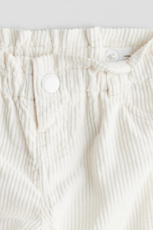 Cotton corduroy trousers - white