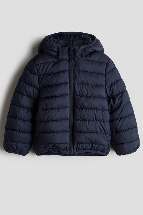 Water-repellent puffer jacket - navy blue