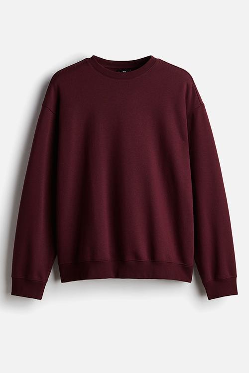 Loose fit sweatshirt - burgundy 