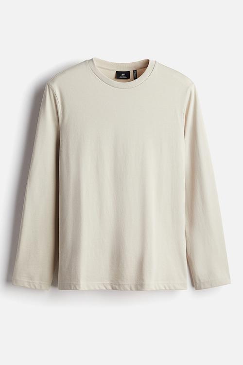 Thermolite® regular fit jersey top - beige