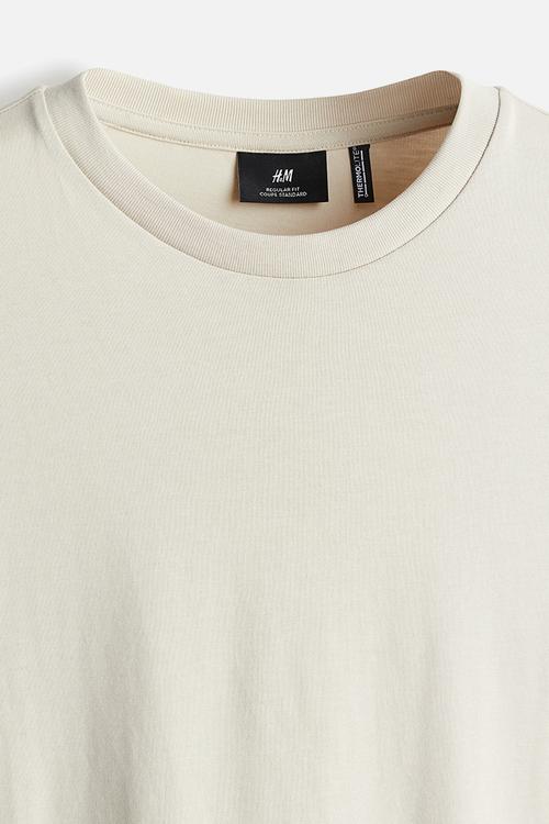 Thermolite® regular fit jersey top - beige