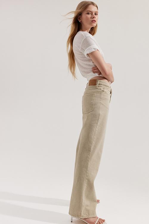 Wide ultra high jeans - dusty beige