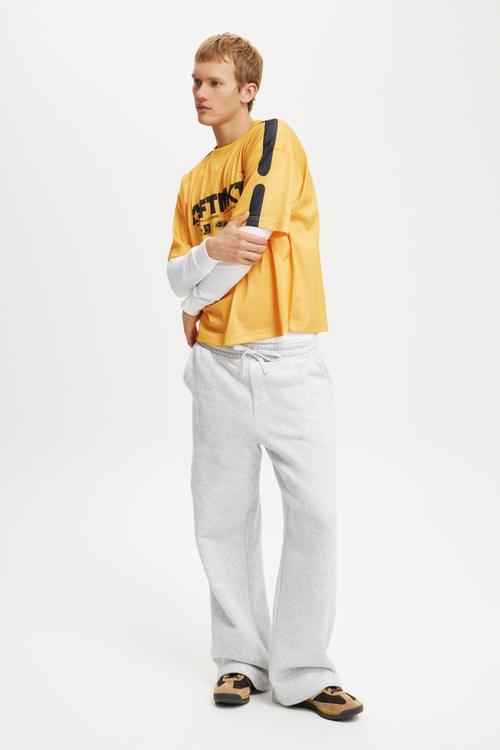 Super Baggy Track Pant - Grey Marle