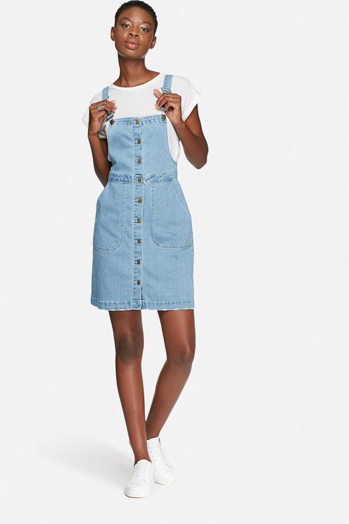 Lagos denim dungaree dress