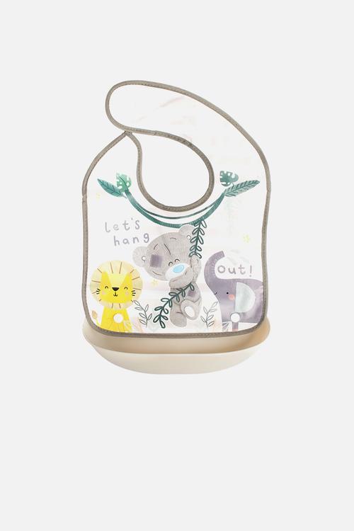 Tiny tatty teddy baby catcher bib - grey