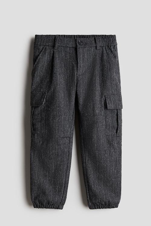 Twill cargo joggers - dark grey