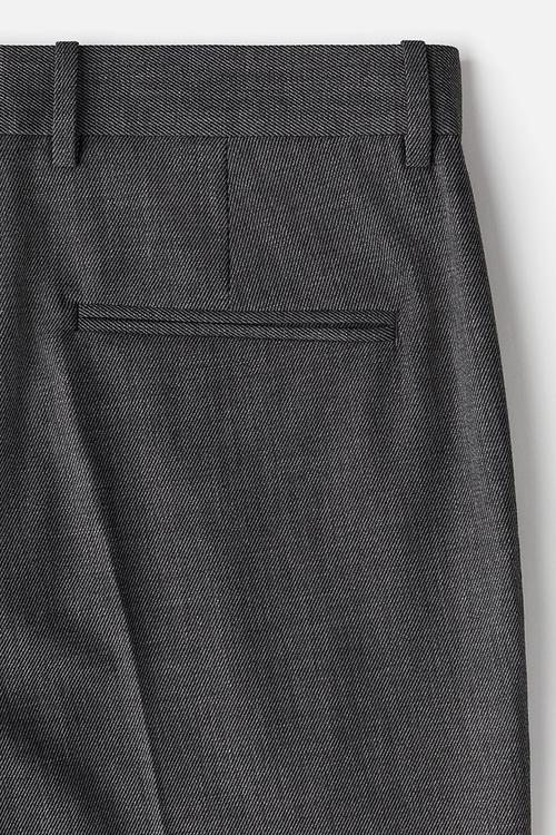 Relaxed fit wool-blend suit trousers - dark grey