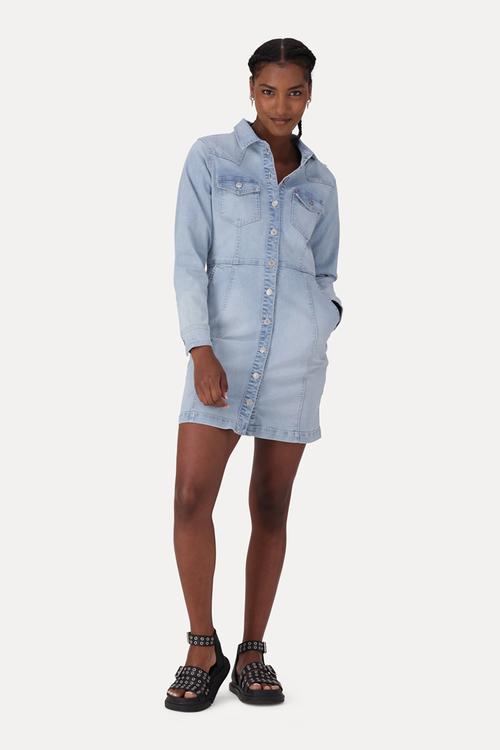 Flynn western c dress za - blue 