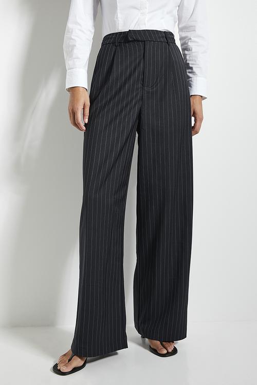 Co-ord midrise pinstripe wide leg - ink pintstrioe
