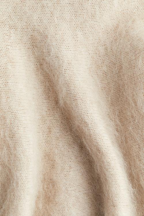 Flared mohair-blend skirt - light beige