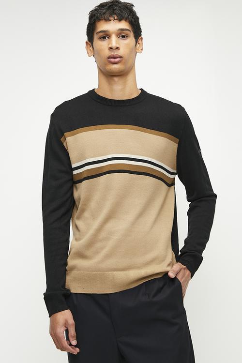 Marc Striped Knitwear - Black