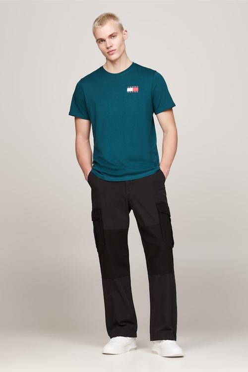 Tjm Slim Essential Flag Tee Ext - Deep Seawater
