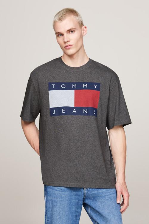 Tjm Rlx Melange Flag Tee - New Charcoal Melange