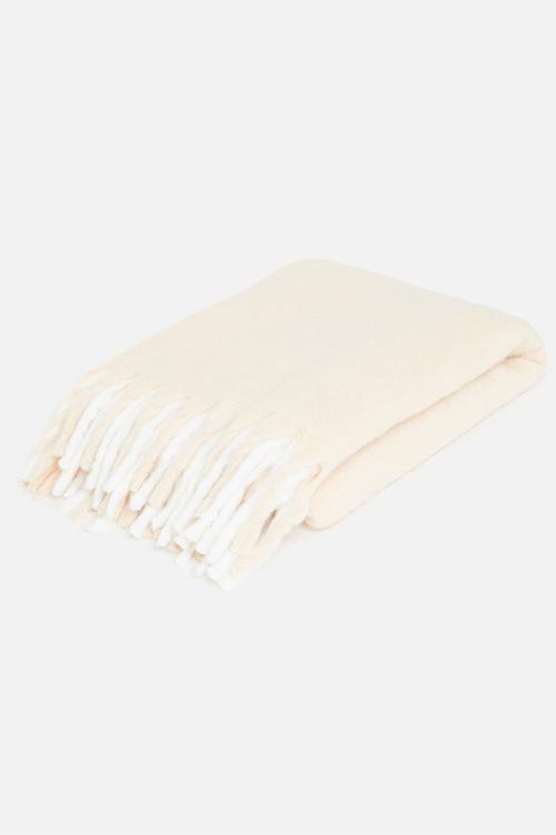 Faux Mohair Throw - Taupe