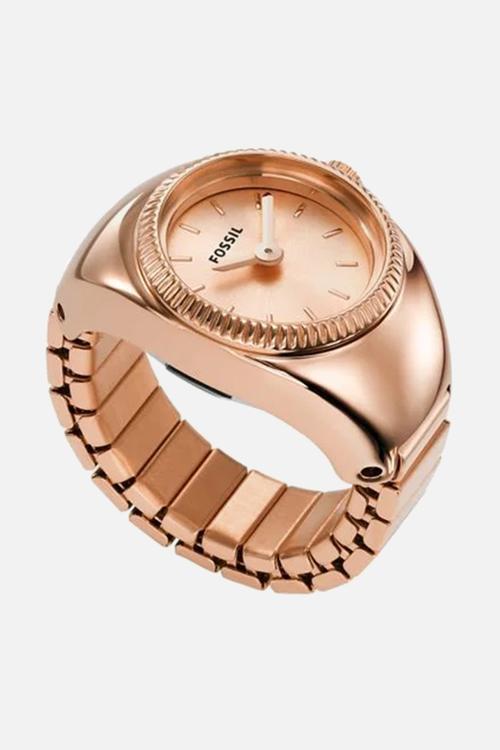 Fossil Women's ring three-hand watch - rose gold