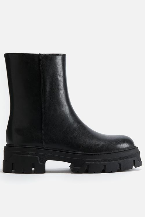 Chunky ankle boots - black