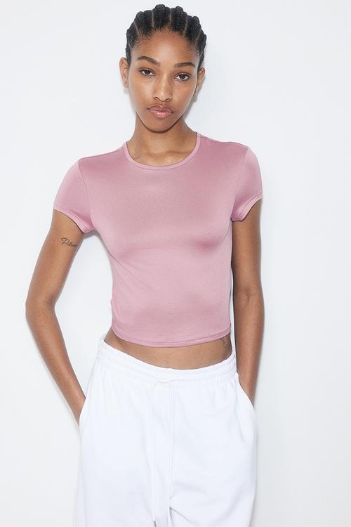 Fitted T-shirt -  dusty pink