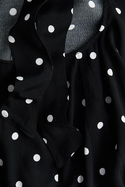 Tie-detail open-back dress - black,multi
