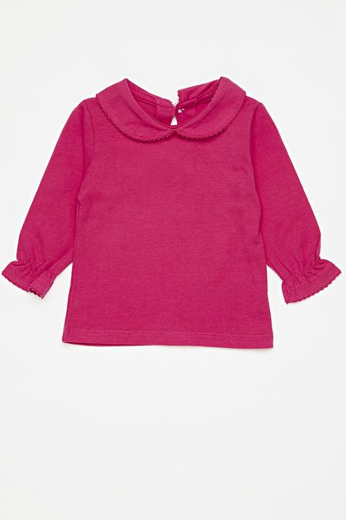 Peter pan collar top - pink