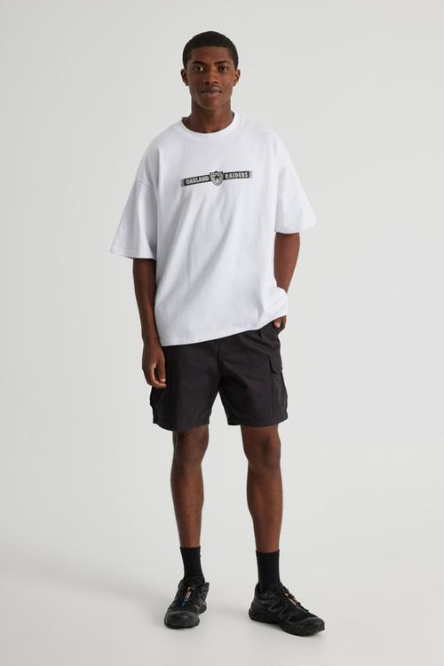 Heavyweight Box Fit Nfl Tshirt- Lcn Nfl White/ Raiders Y2K