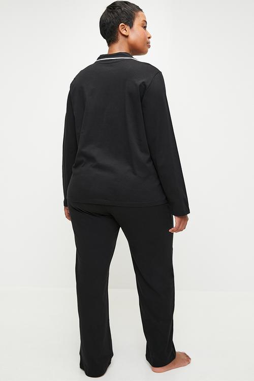 Panda print pajama - black 