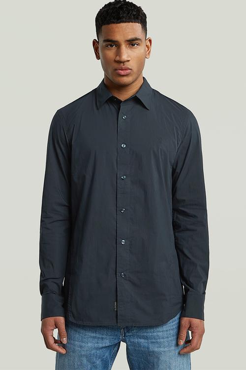 Uniform slim long sleeve shirt - dark blue