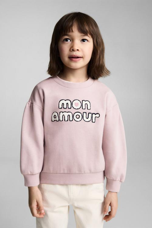 Sweatshirt amour - medium pink