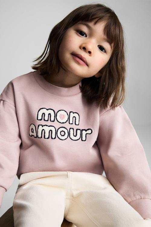 Sweatshirt amour - medium pink