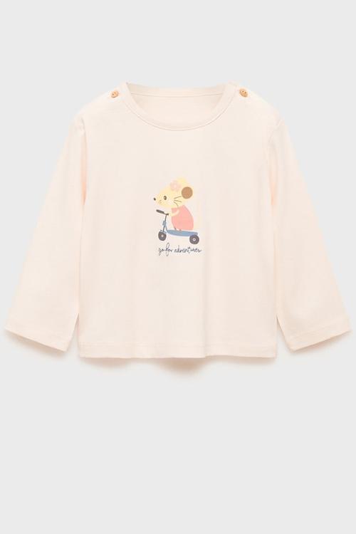 T-shirt mouse - light pastel pink