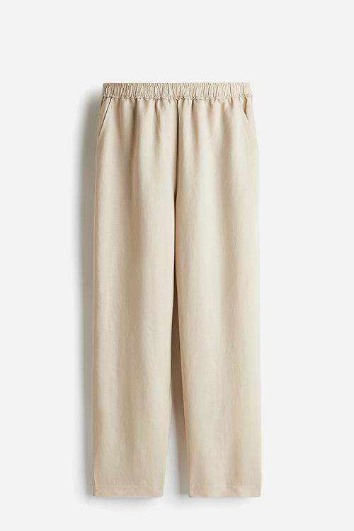Ankle-length trousers -  light beige