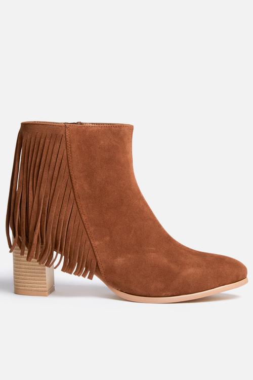 Fringe ankle boot