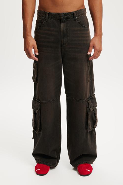 Super Baggy Jean - Cargo Amber Black